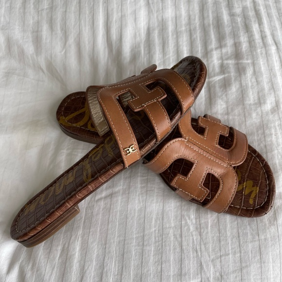 Sam Edelman Tan Slide Sandals - Picture 2 of 3